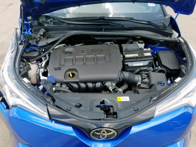 NMTKHMBX5KR082065 - 2019 TOYOTA C-HR XLE BLUE photo 7