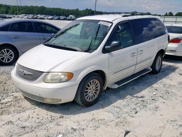 2C8GP54L61R235780 - 2001 CHRYSLER TOWN & COU WHITE photo 2