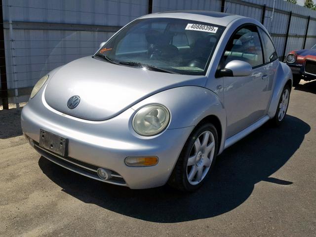 3VWDD21C01M452696 - 2001 VOLKSWAGEN NEW BEETLE SILVER photo 2