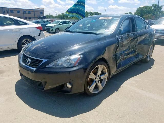 JTHBF5C22C5164714 - 2012 LEXUS IS 250 BLACK photo 2