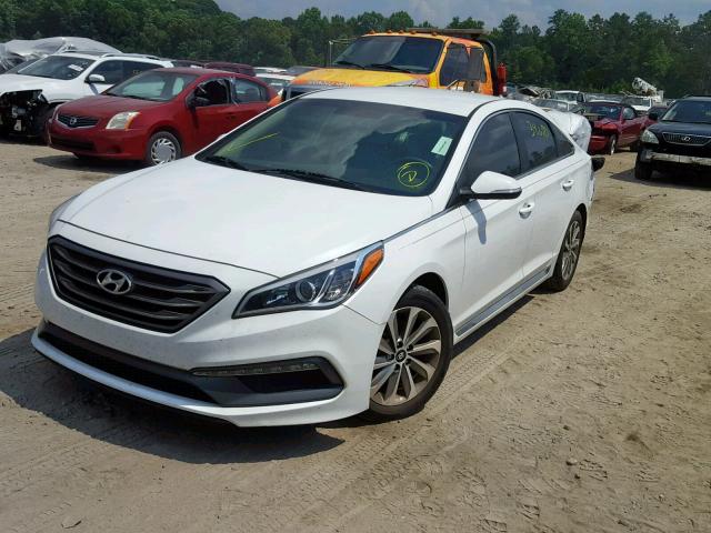 5NPE34AF5HH472328 - 2017 HYUNDAI SONATA SPO WHITE photo 2