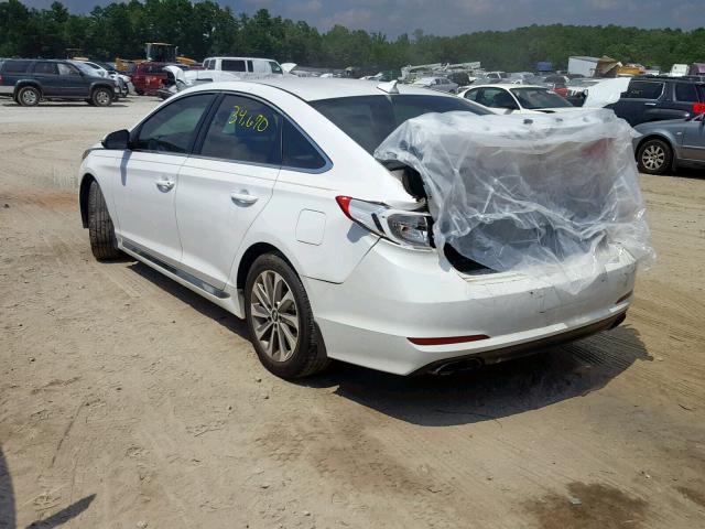 5NPE34AF5HH472328 - 2017 HYUNDAI SONATA SPO WHITE photo 3