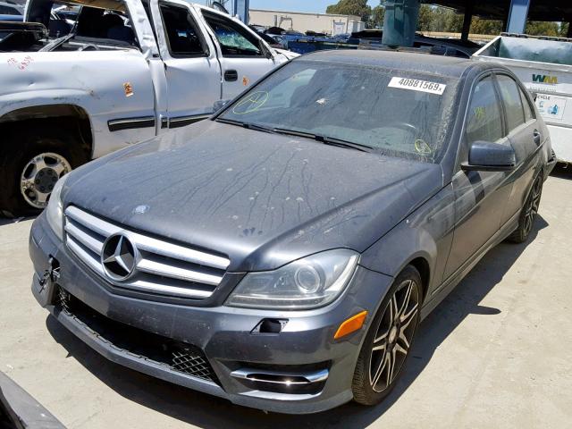 WDDGF4HB0DR284389 - 2013 MERCEDES-BENZ C 250 BLUE photo 2