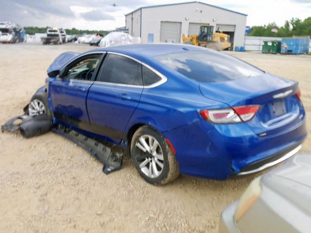 1C3CCCAB7FN707666 - 2015 CHRYSLER 200 LIMITE BLUE photo 3