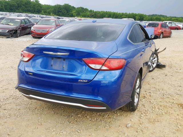 1C3CCCAB7FN707666 - 2015 CHRYSLER 200 LIMITE BLUE photo 4