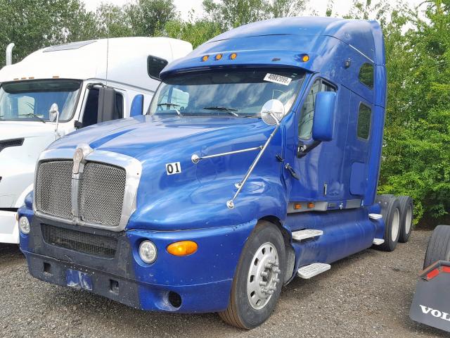 1XKTDB9X7YJ849291 - 2000 KENWORTH CONSTRUCTI BLUE photo 2