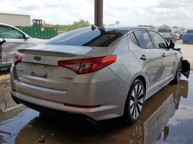 KNAGR4A61B5116440 - 2011 KIA OPTIMA SX SILVER photo 4