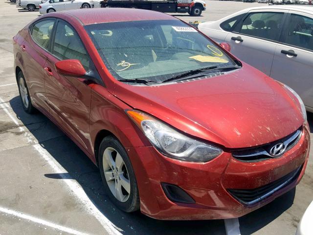 5NPDH4AE5DH368405 - 2013 HYUNDAI ELANTRA GL RED photo 1