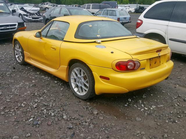 JM1NB353120229245 - 2002 MAZDA MX-5 MIATA YELLOW photo 3