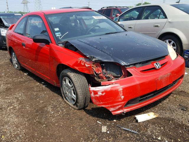 1HGEM21262L085466 - 2002 HONDA CIVIC DX RED photo 1