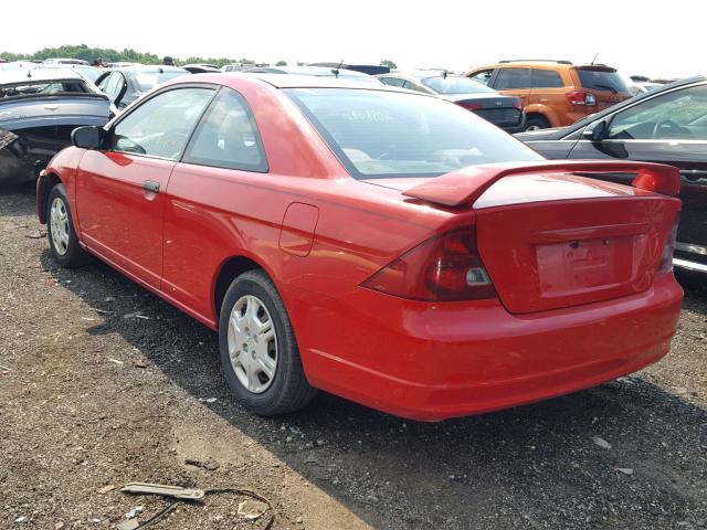 1HGEM21262L085466 - 2002 HONDA CIVIC DX RED photo 3