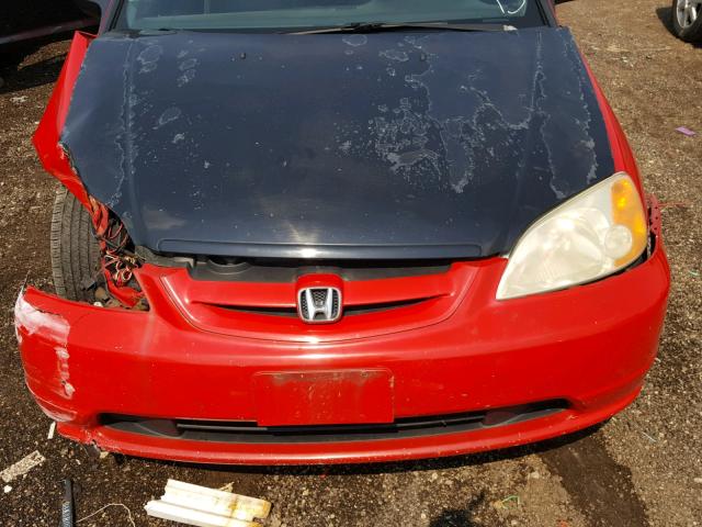 1HGEM21262L085466 - 2002 HONDA CIVIC DX RED photo 7