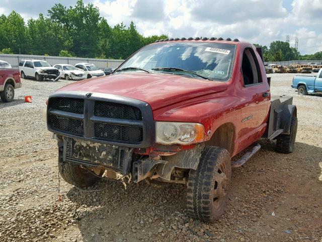 3D7MS46C35G767774 - 2005 DODGE RAM 3500 S RED photo 2