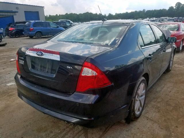 3FAHP0JA0BR296393 - 2011 FORD FUSION SEL BLACK photo 4