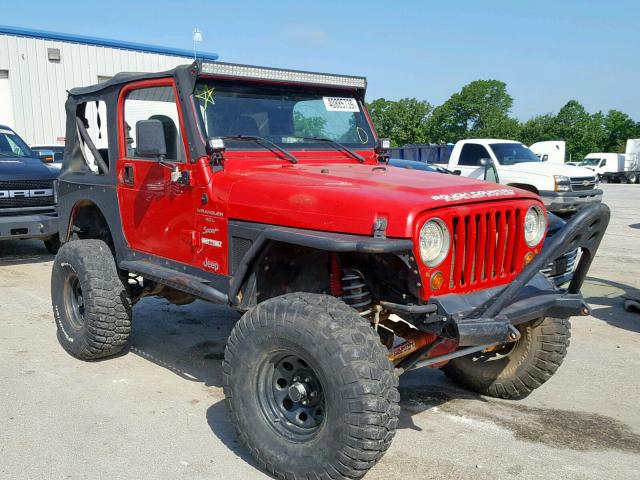 1J4FA49S5YP755919 - 2000 JEEP WRANGLER / RED photo 1