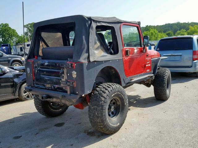 1J4FA49S5YP755919 - 2000 JEEP WRANGLER / RED photo 4