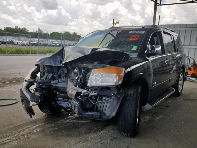 5N1BA08D68N626563 - 2008 NISSAN ARMADA SE BLACK photo 2