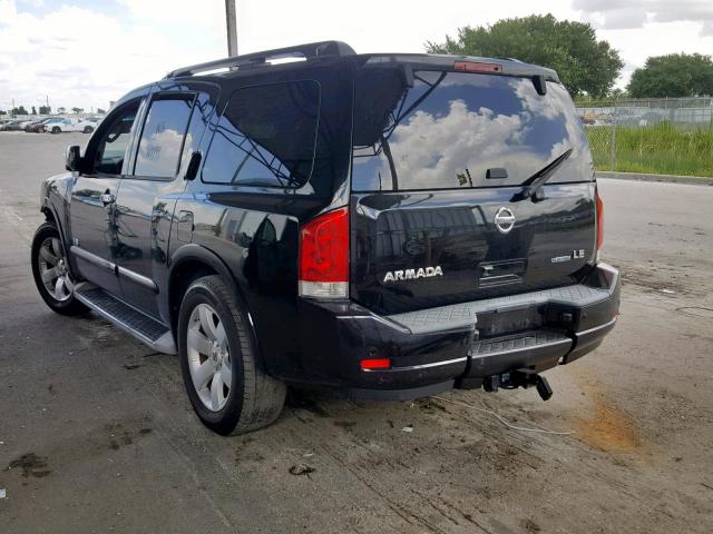 5N1BA08D68N626563 - 2008 NISSAN ARMADA SE BLACK photo 3