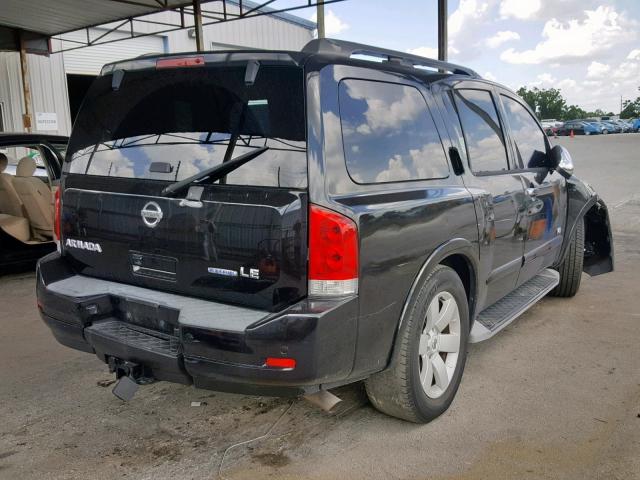 5N1BA08D68N626563 - 2008 NISSAN ARMADA SE BLACK photo 4