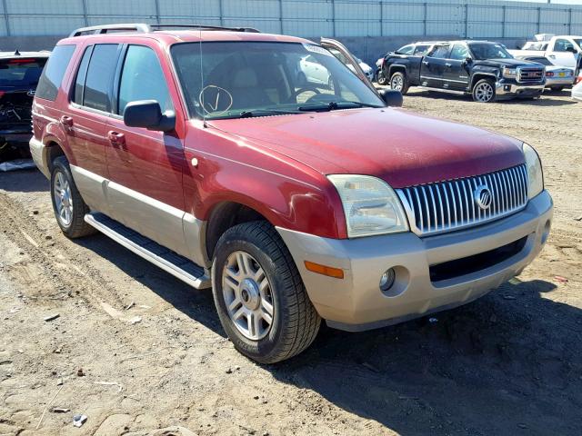 4M2DU66W84ZJ30897 - 2004 MERCURY MOUNTAINEE RED photo 1