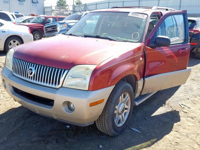 4M2DU66W84ZJ30897 - 2004 MERCURY MOUNTAINEE RED photo 2