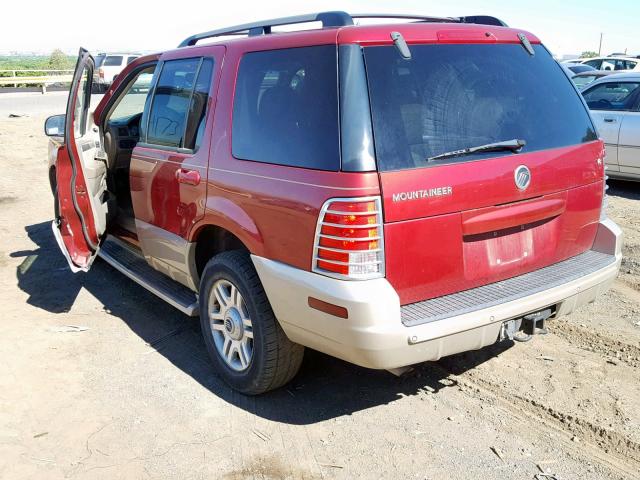 4M2DU66W84ZJ30897 - 2004 MERCURY MOUNTAINEE RED photo 3