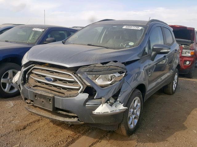 MAJ6P1UL5JC205397 - 2018 FORD ECOSPORT S GRAY photo 2