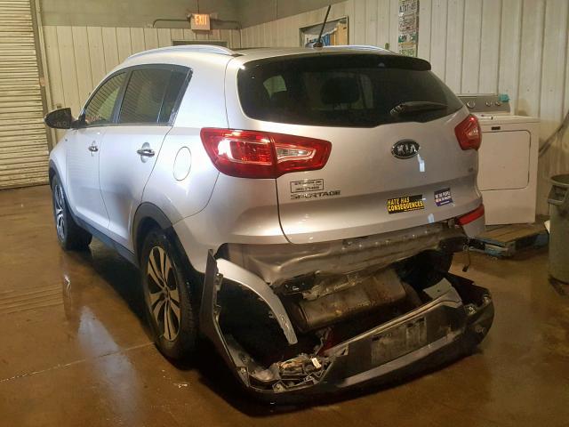 KNDPCCA25B7091526 - 2011 KIA SPORTAGE E SILVER photo 3