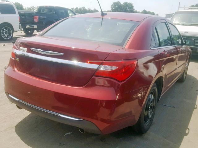 1C3CCBAG3CN240618 - 2012 CHRYSLER 200 LX RED photo 4