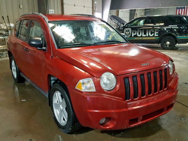 1J8FF47W37D177454 - 2007 JEEP COMPASS RED photo 1
