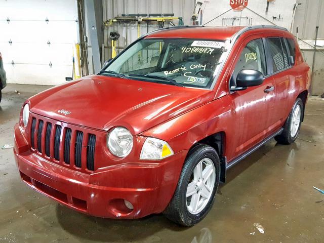 1J8FF47W37D177454 - 2007 JEEP COMPASS RED photo 2