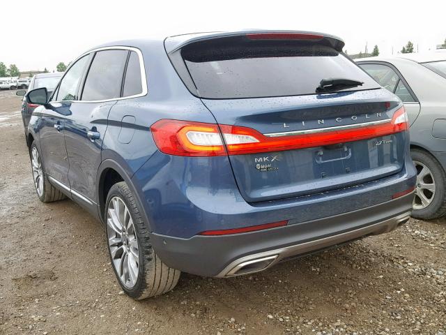 2LMPJ8LP9JBL12935 - 2018 LINCOLN MKX RESERV BLUE photo 3