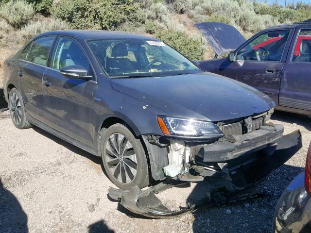 3VW637AJ4EM300997 - 2014 VOLKSWAGEN JETTA HYBR GRAY photo 1