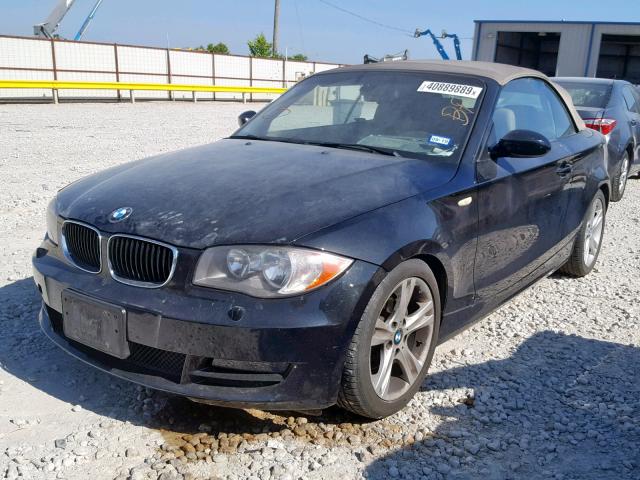 WBAUL73588VE88718 - 2008 BMW 128 I BLACK photo 2