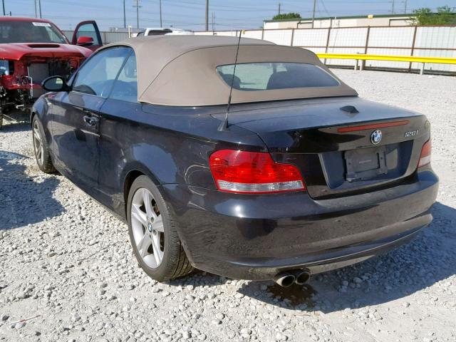 WBAUL73588VE88718 - 2008 BMW 128 I BLACK photo 3