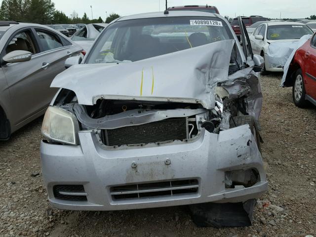 KL1TD56E19B613237 - 2009 CHEVROLET AVEO LS SILVER photo 7