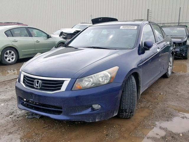 1HGCP36889A801002 - 2009 HONDA ACCORD EXL BLUE photo 2