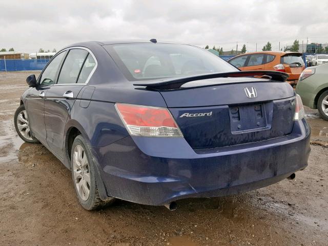 1HGCP36889A801002 - 2009 HONDA ACCORD EXL BLUE photo 3