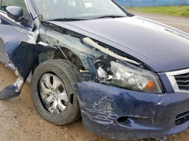 1HGCP36889A801002 - 2009 HONDA ACCORD EXL BLUE photo 9