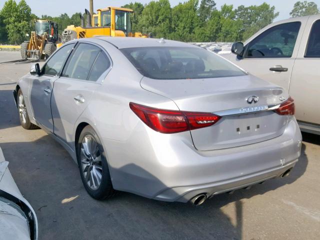 JN1EV7AP2JM362985 - 2018 INFINITI Q50 LUXE SILVER photo 3