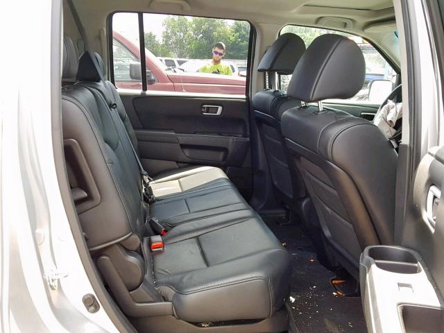 5FNYF4H70BB079281 - 2011 HONDA PILOT EXLN SILVER photo 6