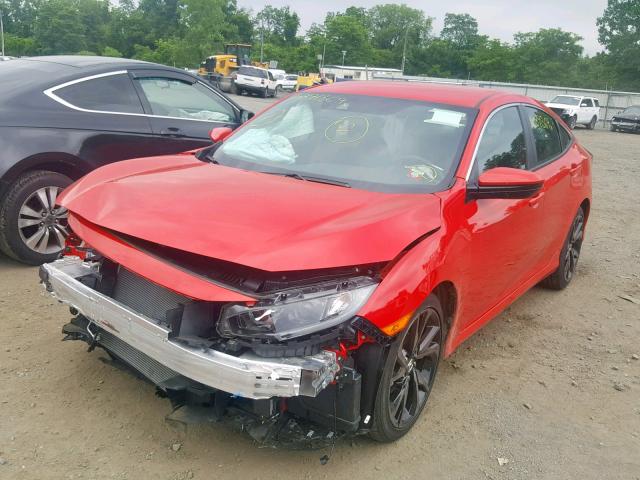 2HGFC2F83KH503841 - 2019 HONDA CIVIC SPOR RED photo 2