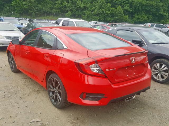 2HGFC2F83KH503841 - 2019 HONDA CIVIC SPOR RED photo 3