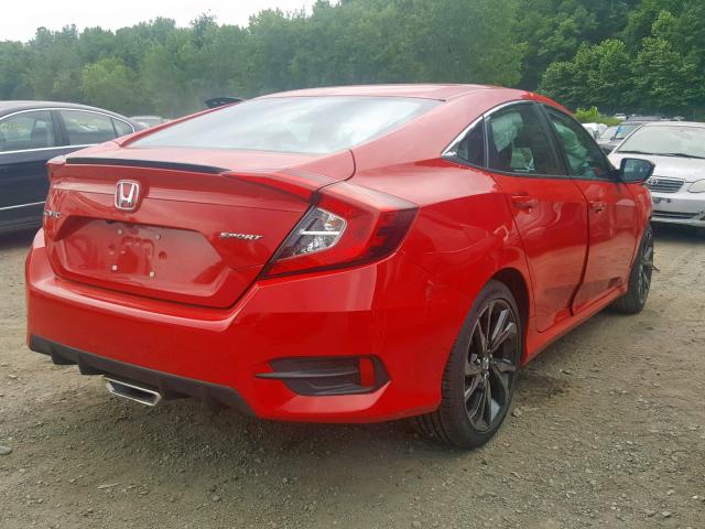 2HGFC2F83KH503841 - 2019 HONDA CIVIC SPOR RED photo 4