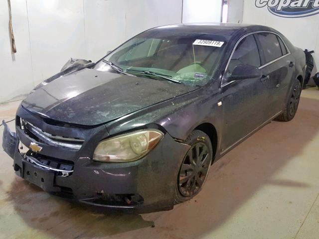 1G1ZH57B08F197838 - 2008 CHEVROLET MALIBU 1LT BLACK photo 2