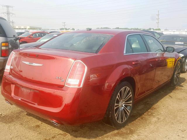 2C3CCABG4EH189893 - 2014 CHRYSLER 300 S RED photo 4