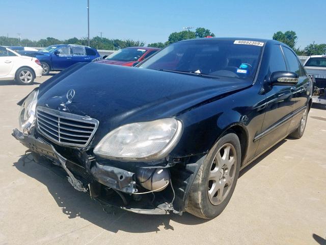 WDBNG75JX1A140157 - 2001 MERCEDES-BENZ S 500 BLACK photo 2