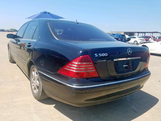 WDBNG75JX1A140157 - 2001 MERCEDES-BENZ S 500 BLACK photo 3