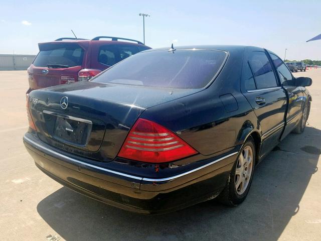 WDBNG75JX1A140157 - 2001 MERCEDES-BENZ S 500 BLACK photo 4