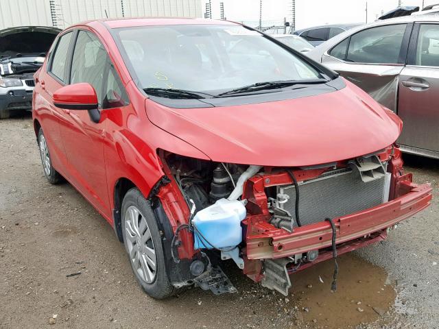 3HGGK5G57FM101485 - 2015 HONDA FIT LX RED photo 1